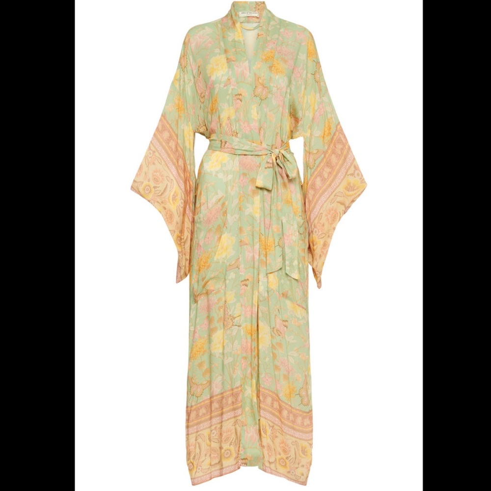 Spell +The Gypsy Butterfly Maxi Robe in Botanical